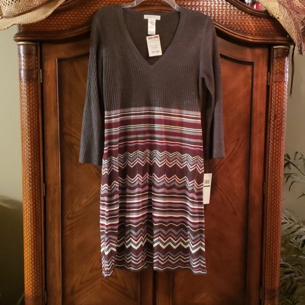 Sweater dress lined
